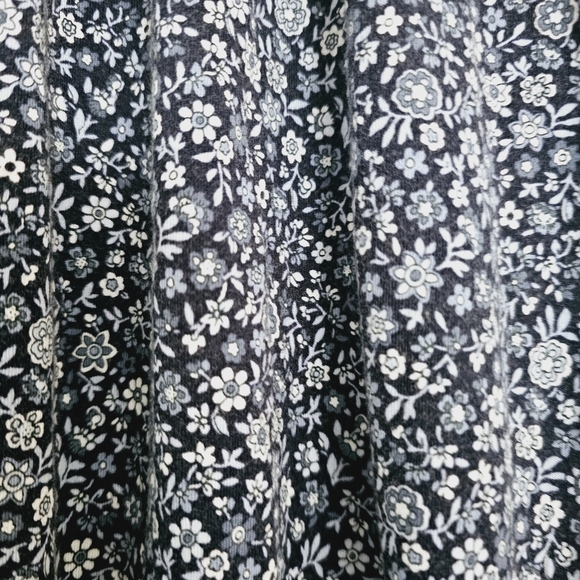 Michael Michael Kors Women's 1X Blue Floral  Scoop Neck Peasant Blouse - Picture 6 of 9